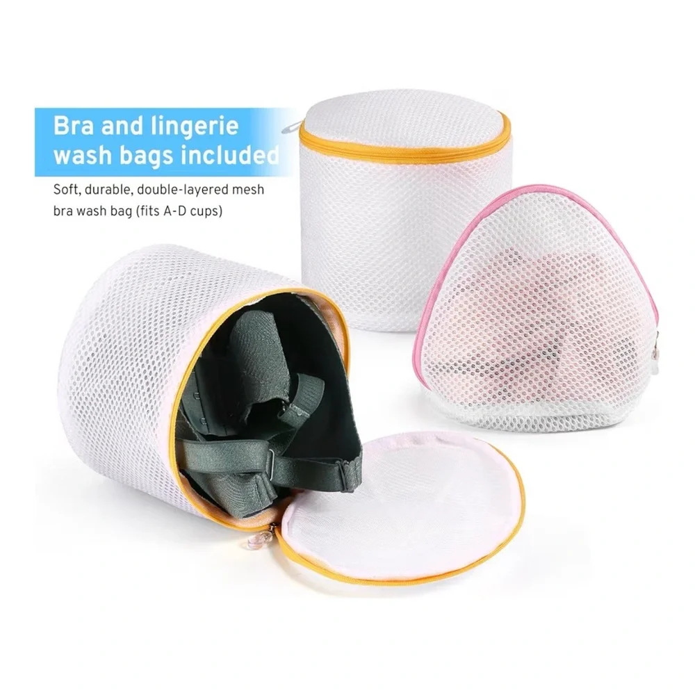 New Ultimate 7 Pack 6 Size Mesh Laundry Bags Set Delicates AUTO-Lock Zipper